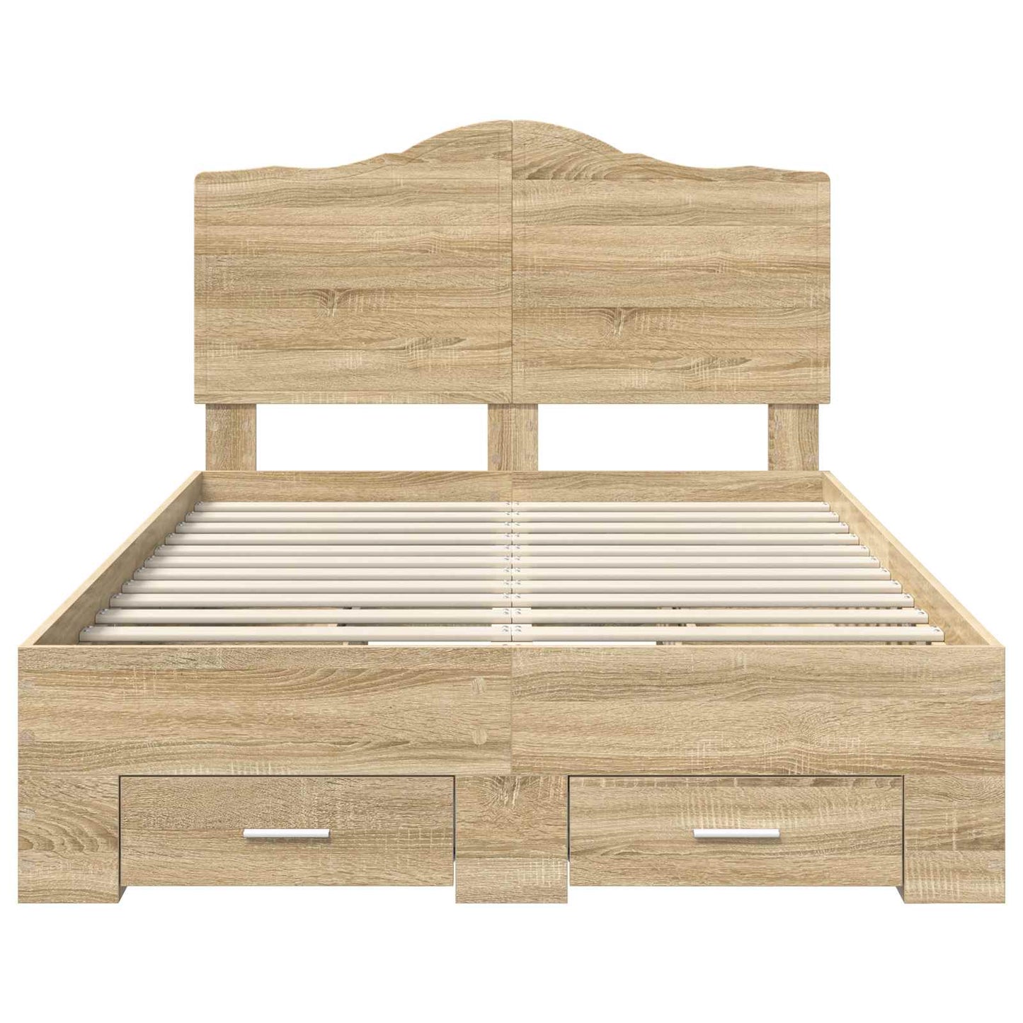 vidaXL Σκελετός Κρεβατιού Δρύς Sonoma 120 x 200 cm Επεξεργασμένο ξύλο