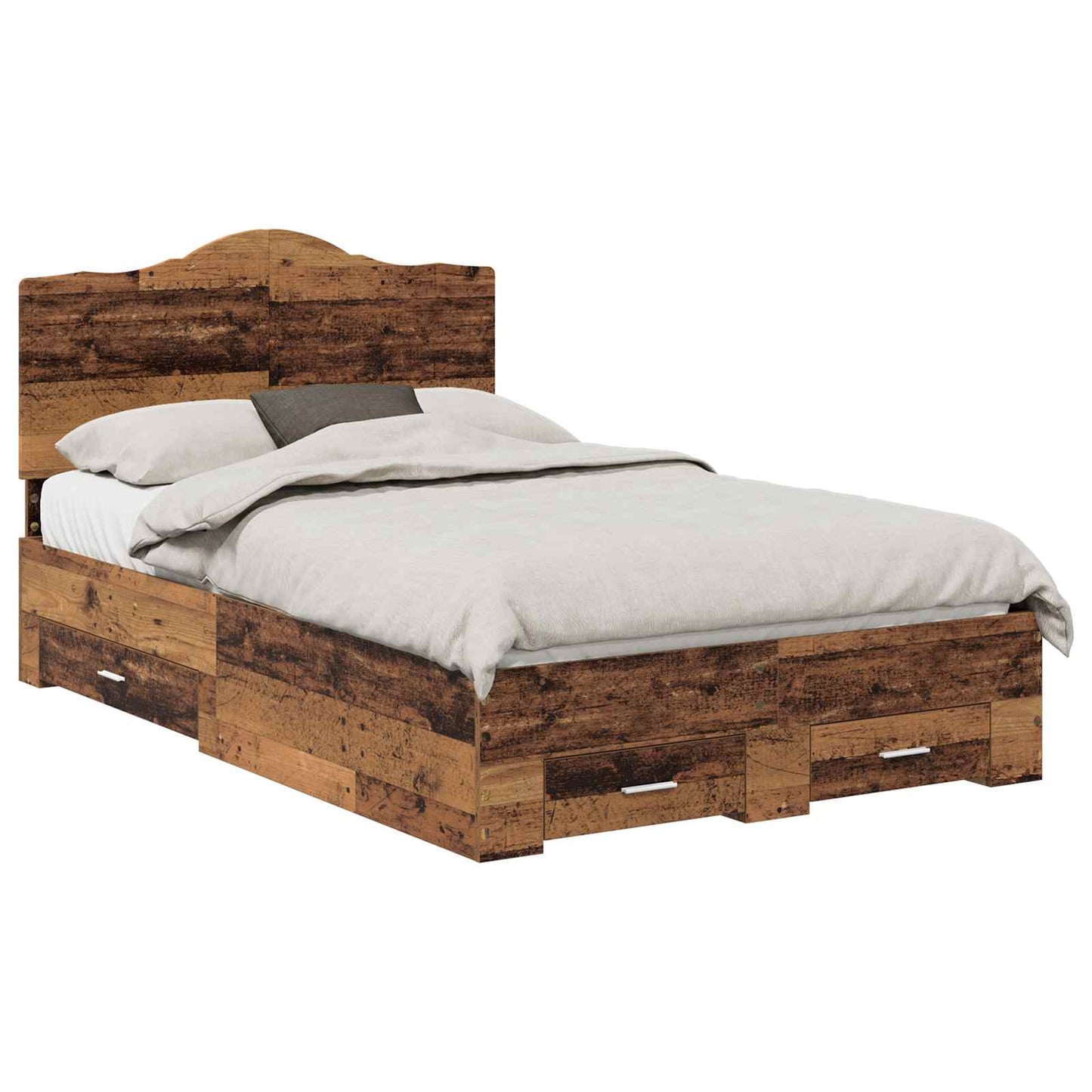 vidaXL Σκελετός Κρεβατιού Παλιό ξύλο 120 x 190 cm Επεξεργασμένο ξύλο