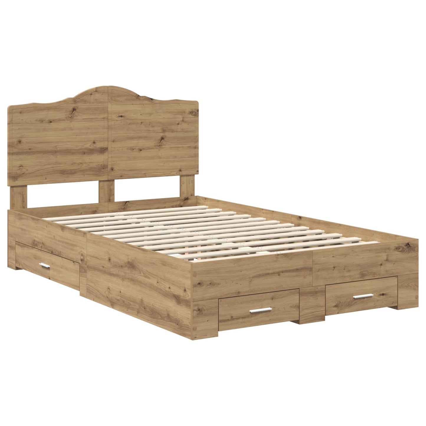 vidaXL Σκελετός Κρεβατιού Artisan Oak 120 x 190 cm Επεξεργασμένο ξύλο