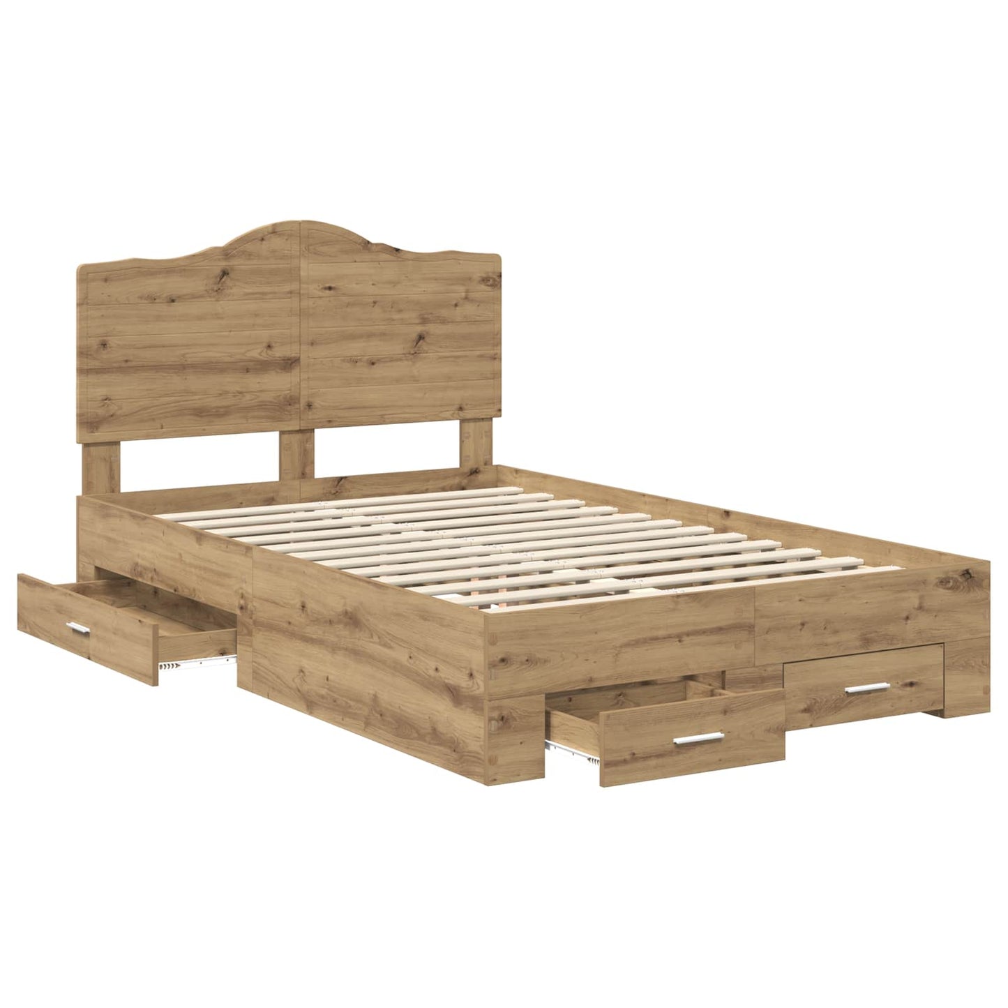 vidaXL Σκελετός Κρεβατιού Artisan Oak 120 x 190 cm Επεξεργασμένο ξύλο