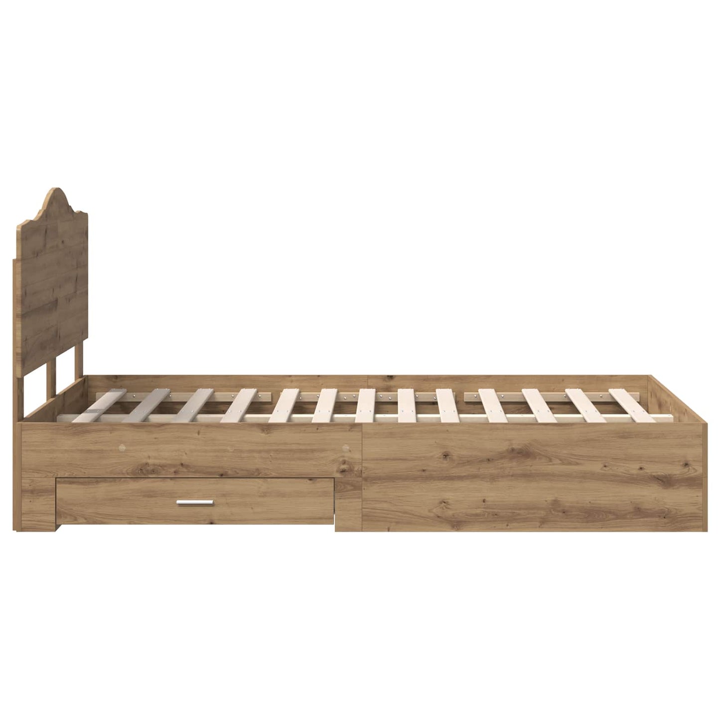 vidaXL Σκελετός Κρεβατιού Artisan Oak 120 x 190 cm Επεξεργασμένο ξύλο