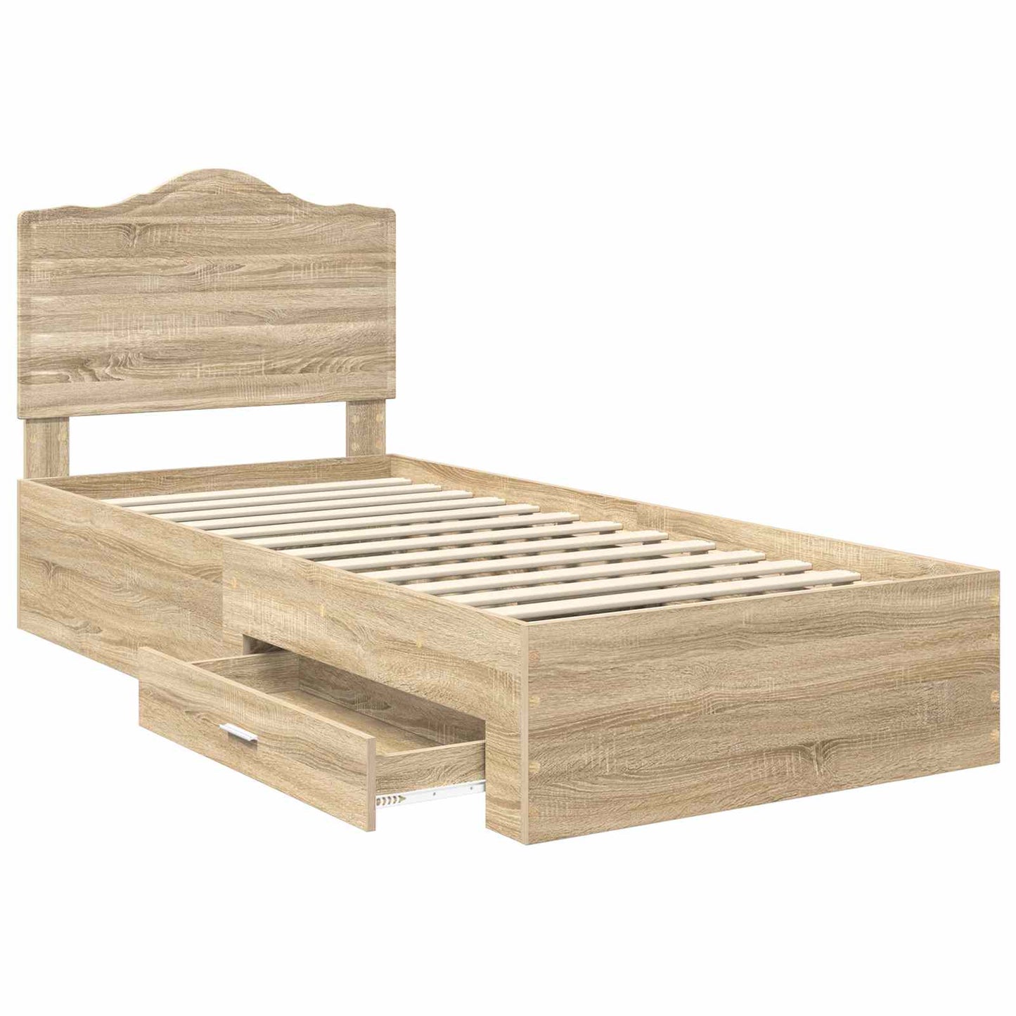 vidaXL Σκελετός Κρεβατιού Δρύς Sonoma 90 x 200 cm Επεξεργασμένο ξύλο