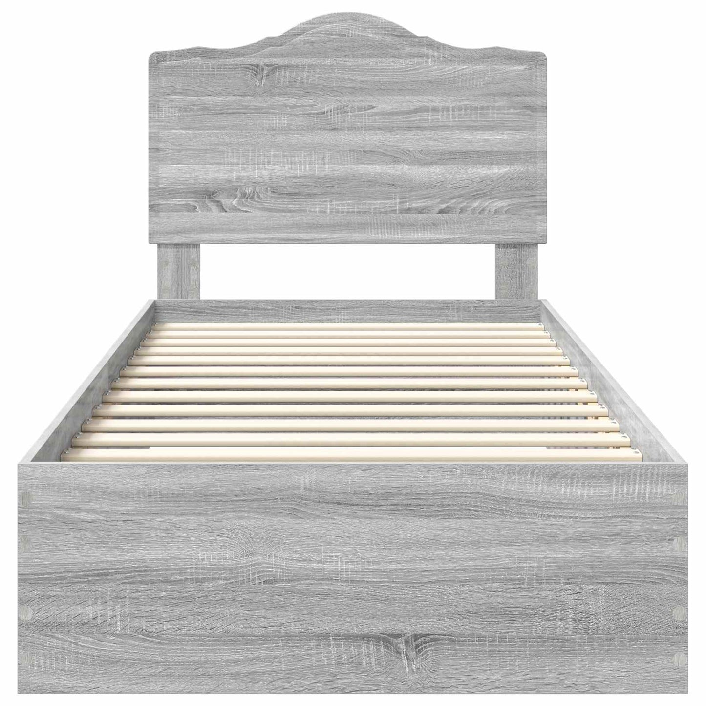 vidaXL Σκελετός Κρεβατιού Γκρίζο Σονομα 90 x 200 cm Επεξεργασμένο ξύλο