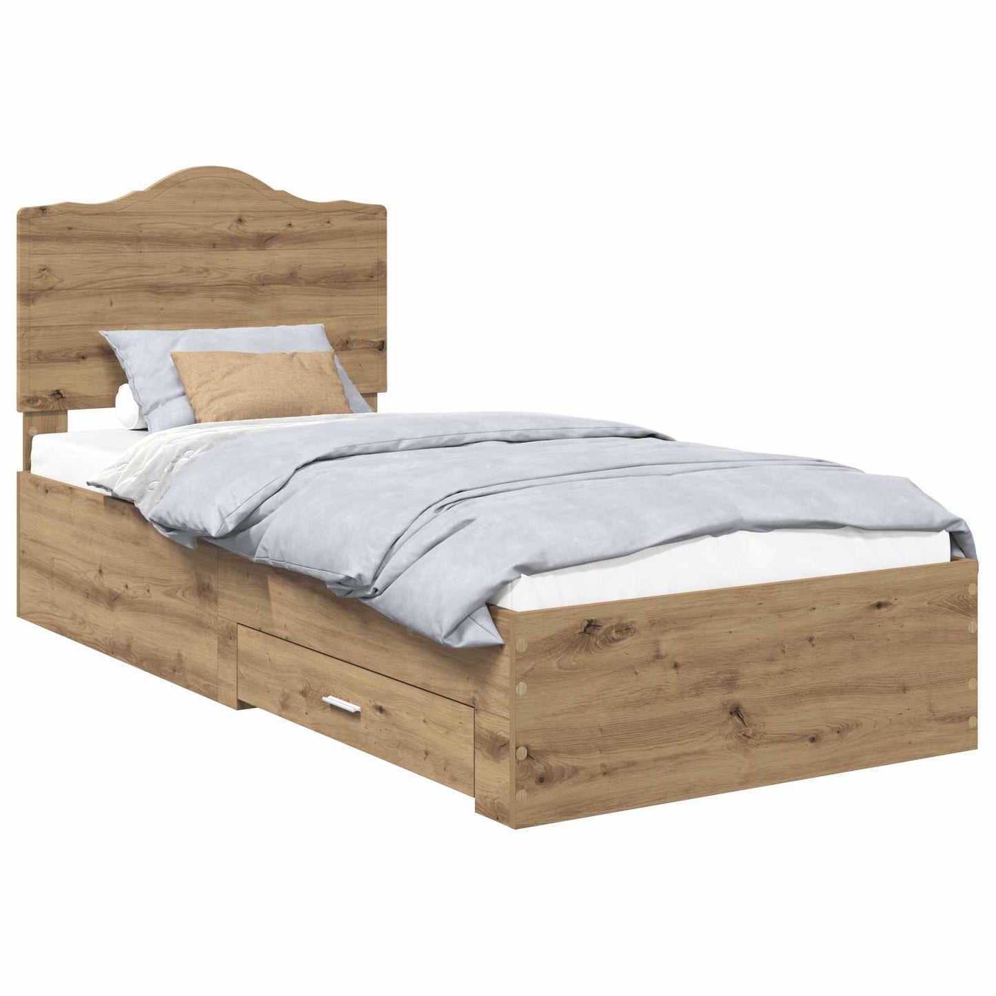 vidaXL Σκελετός Κρεβατιού Artisan Oak 90 x 200 cm Επεξεργασμένο ξύλο