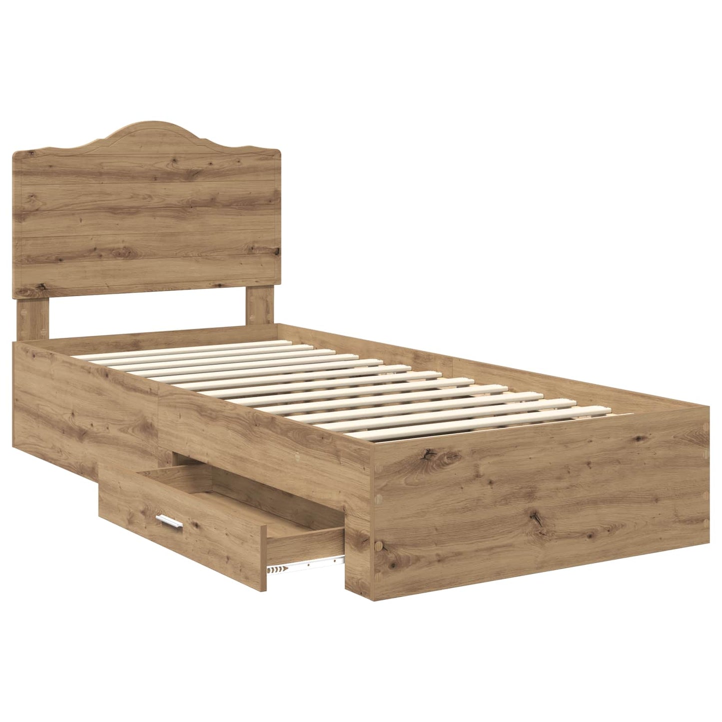 vidaXL Σκελετός Κρεβατιού Artisan Oak 90 x 200 cm Επεξεργασμένο ξύλο