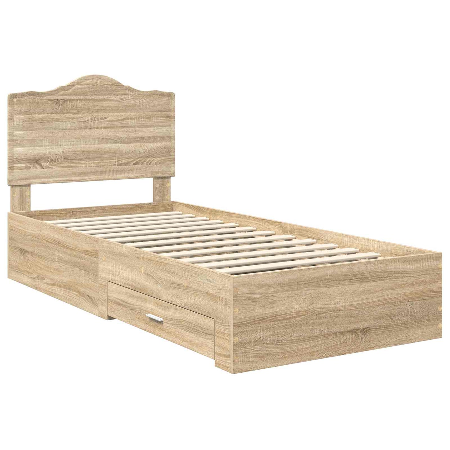 vidaXL Σκελετός Κρεβατιού Δρύς Sonoma 90 x 190 cm Επεξεργασμένο ξύλο