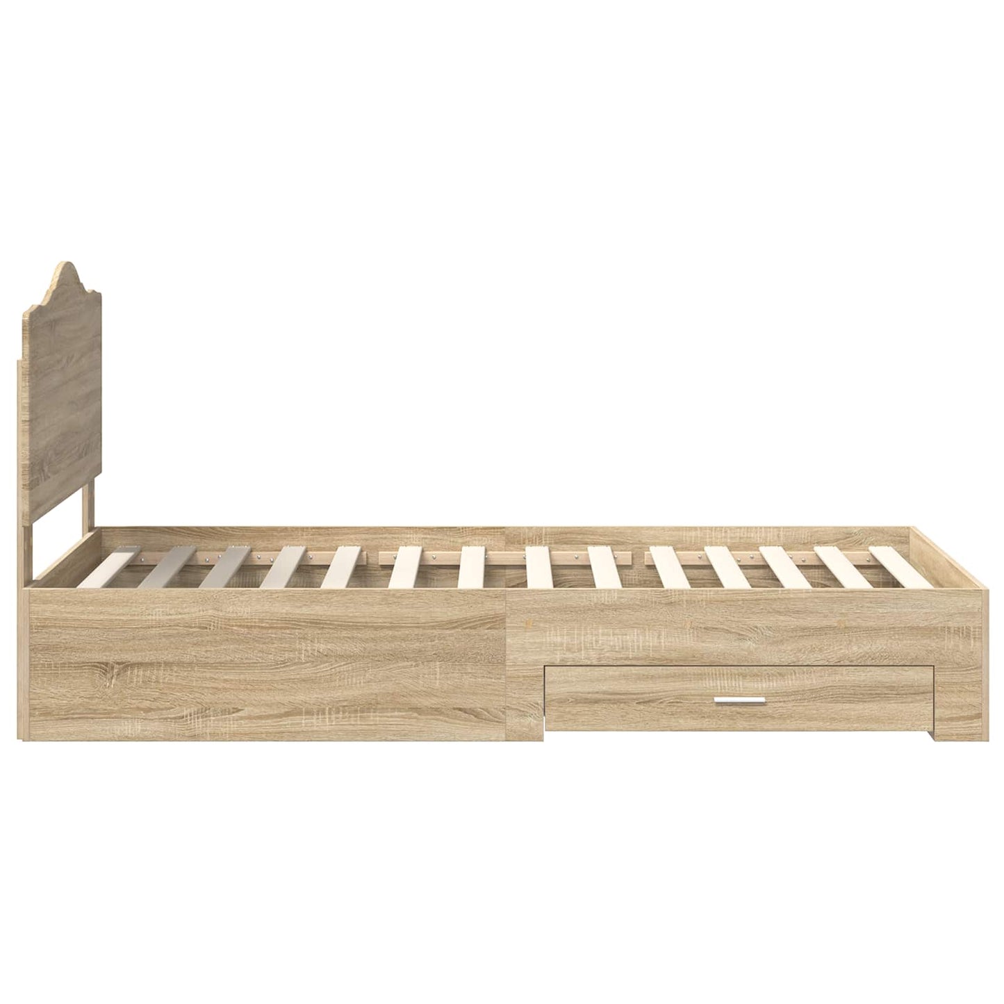 vidaXL Σκελετός Κρεβατιού Δρύς Sonoma 90 x 190 cm Επεξεργασμένο ξύλο