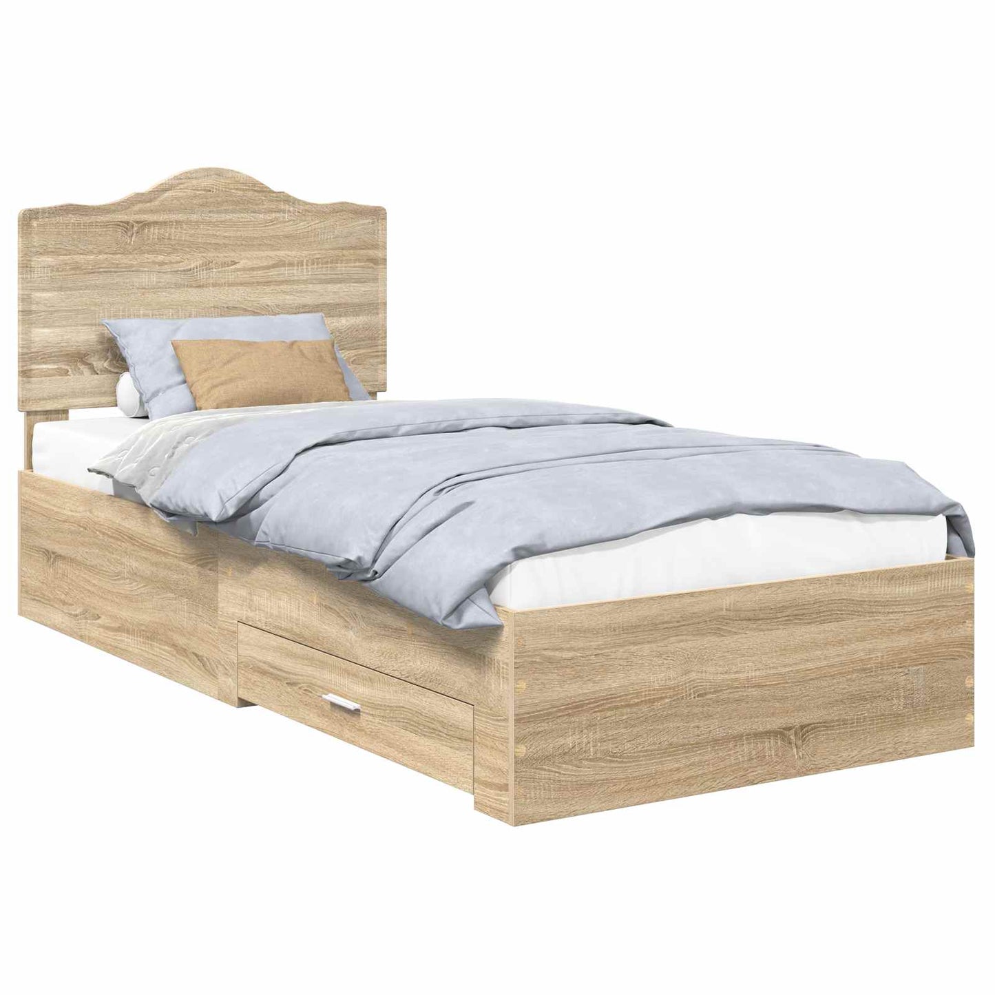 vidaXL Σκελετός Κρεβατιού Δρύς Sonoma 70 x 190 cm Επεξεργασμένο ξύλο