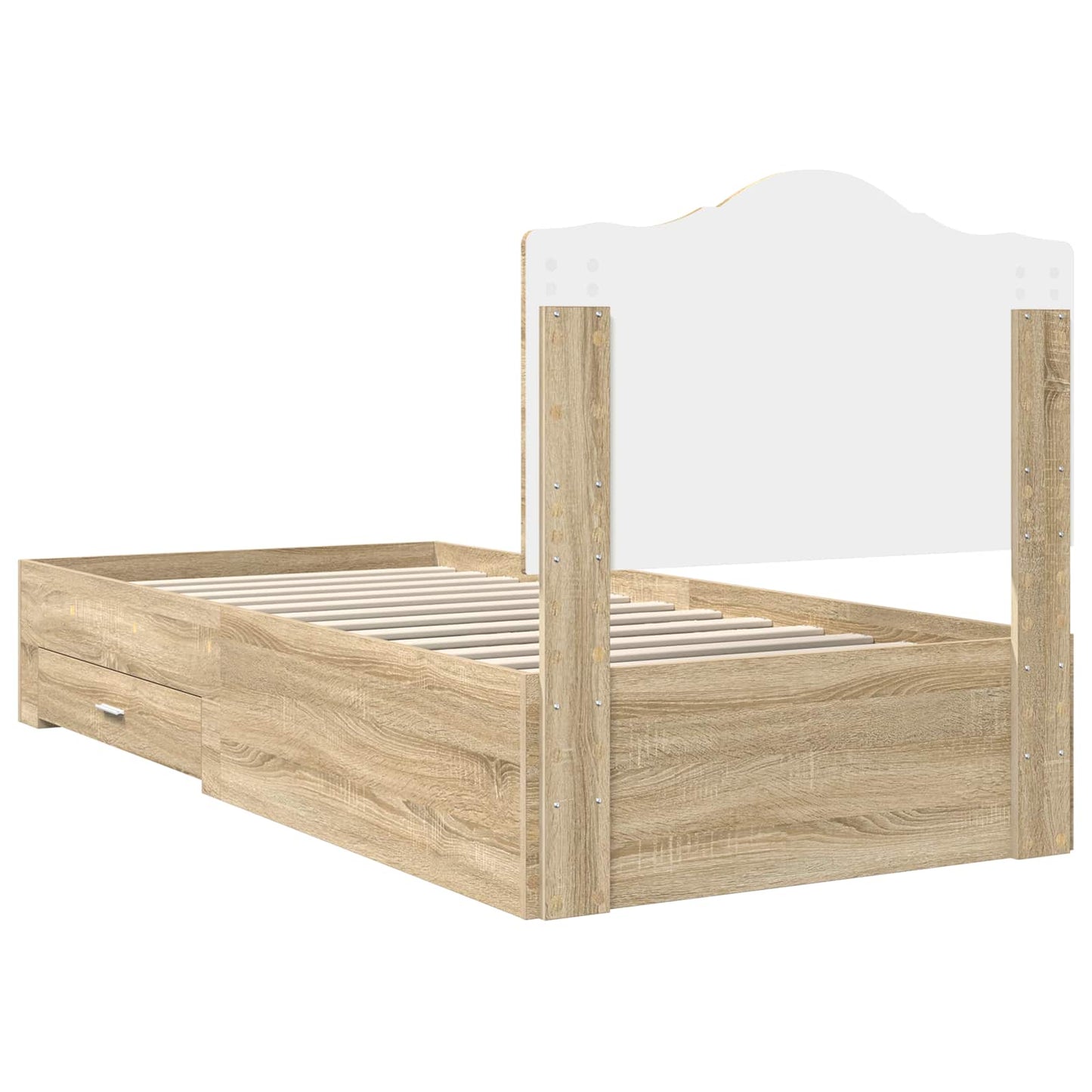 vidaXL Σκελετός Κρεβατιού Δρύς Sonoma 70 x 190 cm Επεξεργασμένο ξύλο