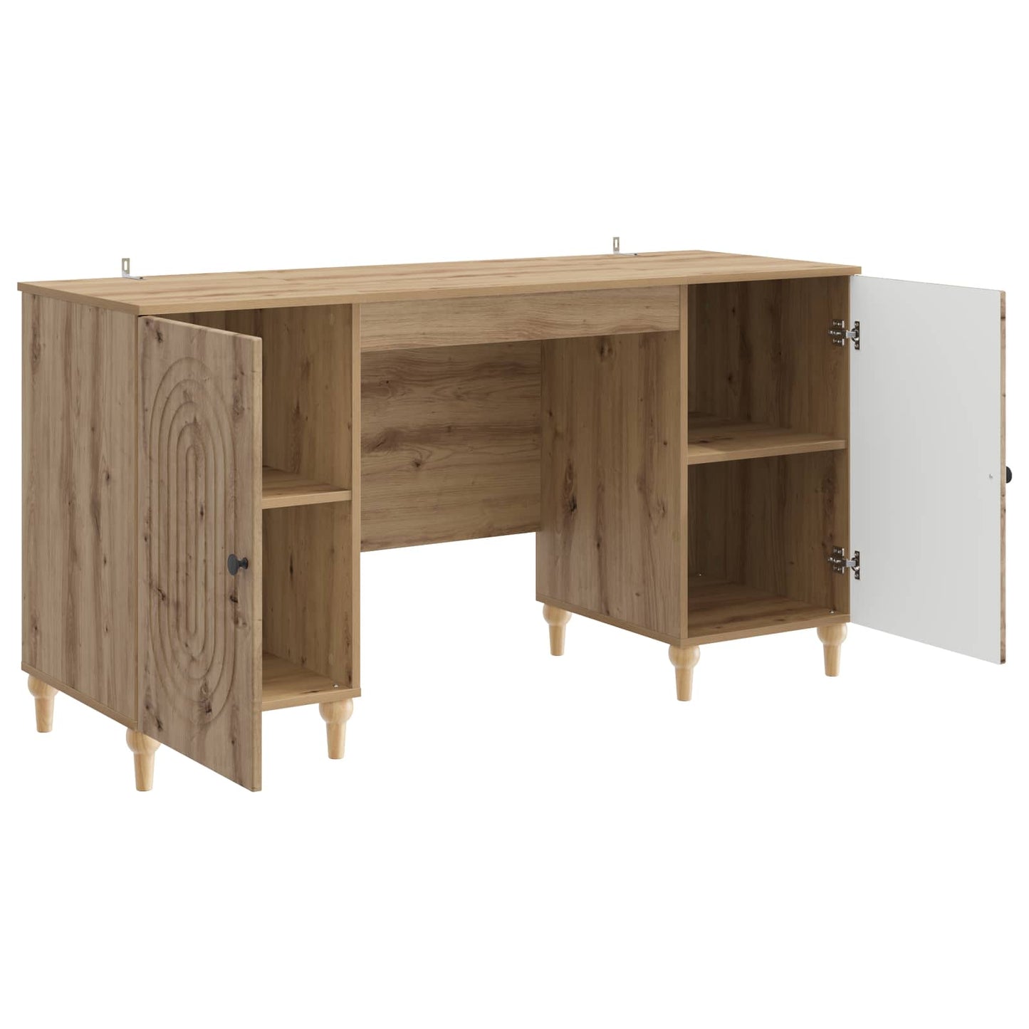vidaXL Γραφείο Artisan Δρυς 142,5 x 50 x 75 εκ. Επεξεργασμένο Ξύλο