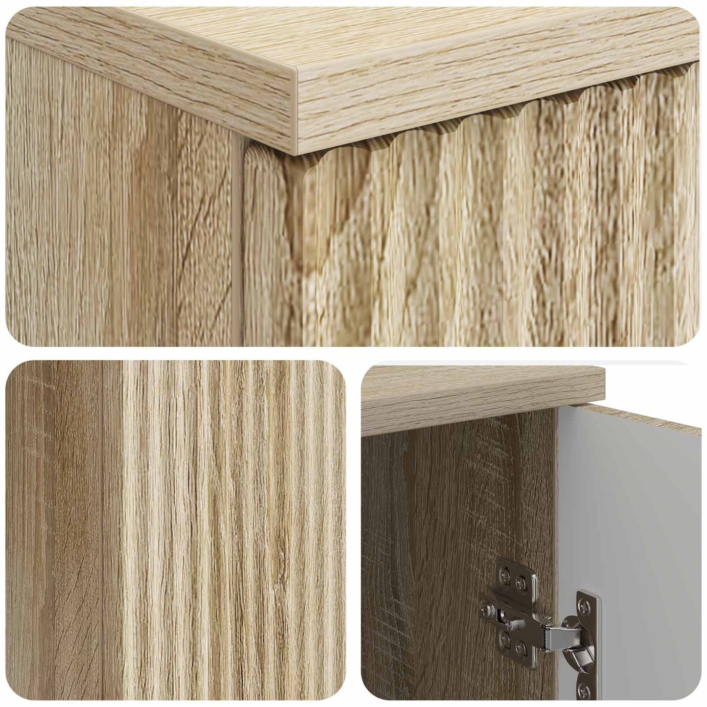 vidaXL Γραφείο Sonoma Δρυς 142,5 x 50 x 75 εκ. Επεξεργασμένο Ξύλο