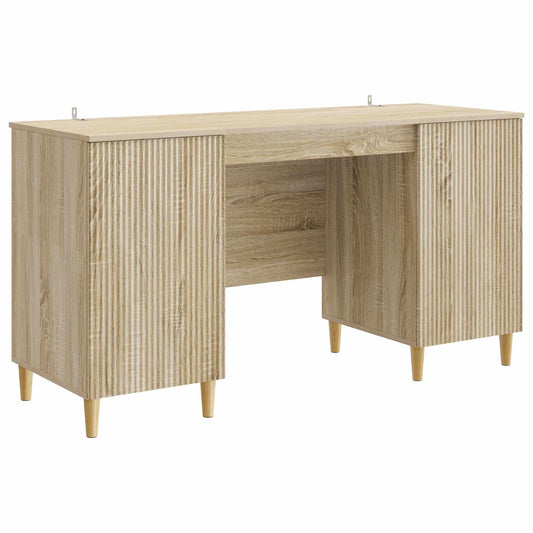 vidaXL Γραφείο Sonoma Δρυς 142,5 x 50 x 75 εκ. Επεξεργασμένο Ξύλο
