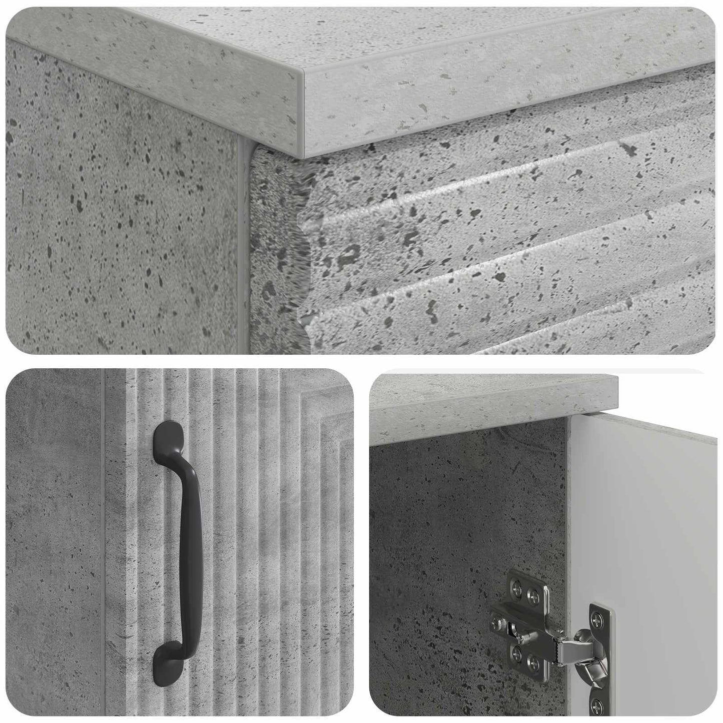 vidaXL Γραφείο Γκρι Σκυροδέματος 142,5 x 50 x 75 εκ.