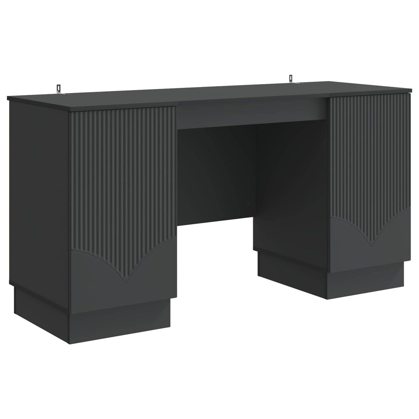 vidaXL Γραφείο με ράφι Μαύρο 142,5 x 50 x 75 εκ. Επεξεργασμένο Ξύλο