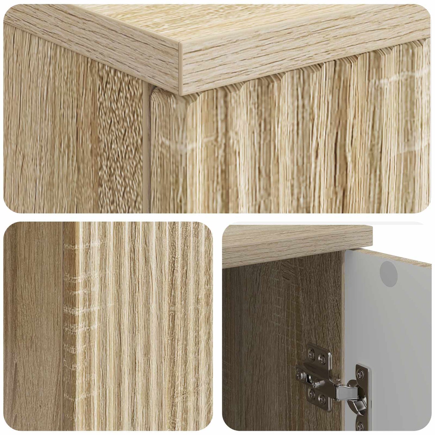 vidaXL Γραφείο Sonoma Δρυς 142,5 x 50 x 75 εκ. Επεξεργασμένο Ξύλο