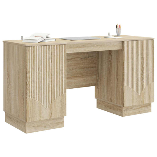 vidaXL Γραφείο Sonoma Δρυς 142,5 x 50 x 75 εκ. Επεξεργασμένο Ξύλο