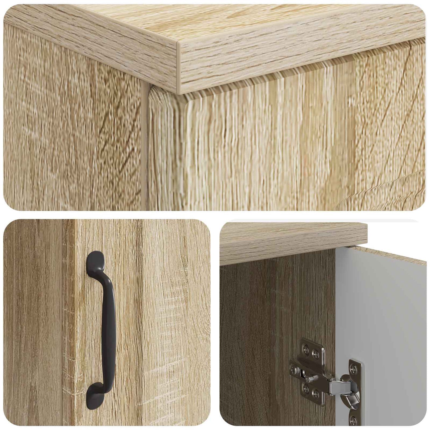 vidaXL Γραφείο Sonoma Δρυς 142,5 x 50 x 75 εκ. Επεξεργασμένο Ξύλο