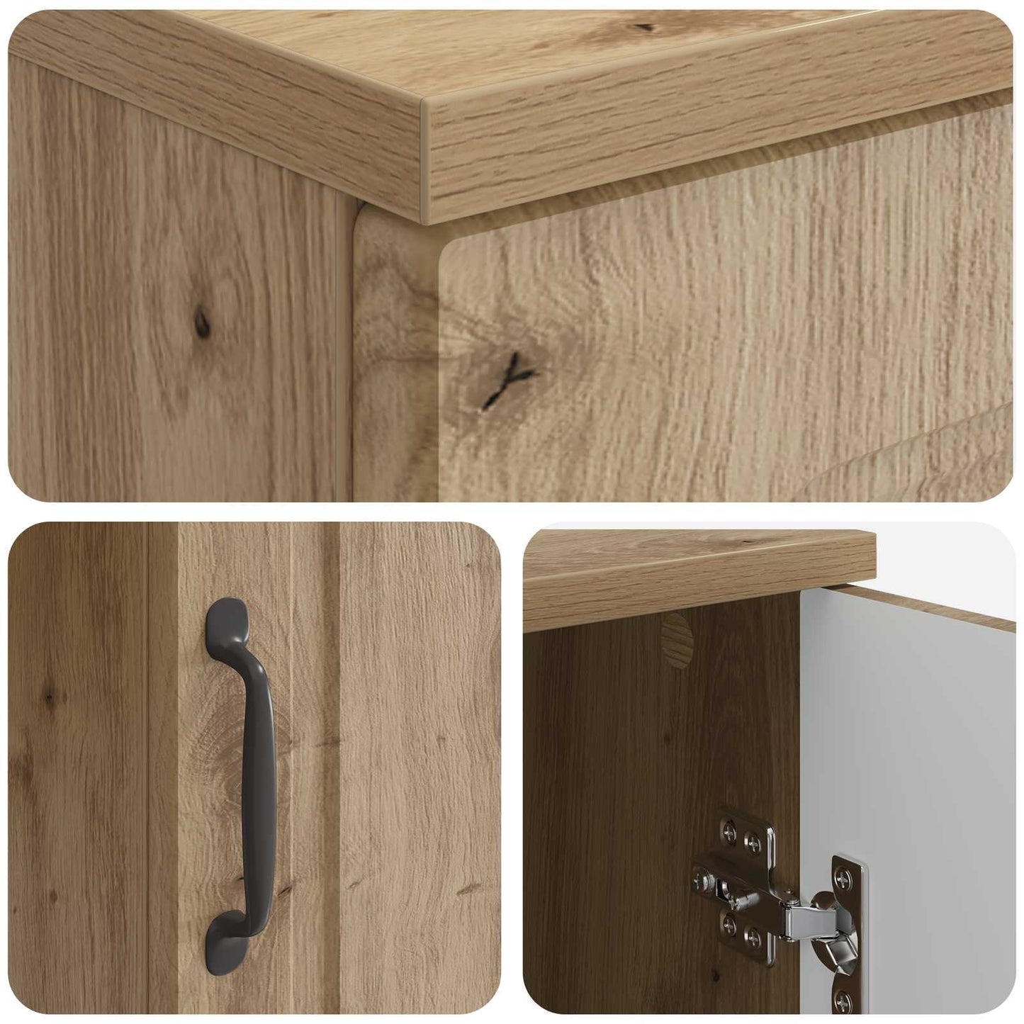 vidaXL Γραφείο Artisan Δρυς 142,5 x 50 x 75 εκ. Επεξεργασμένο Ξύλο