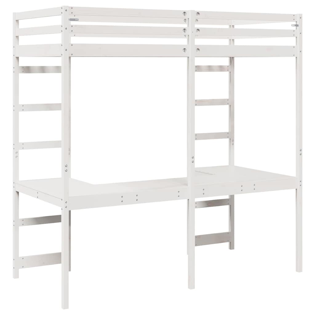 vidaXL Σκελετός κρεβατιού σοφίτας Λευκό 90 x 190 cm