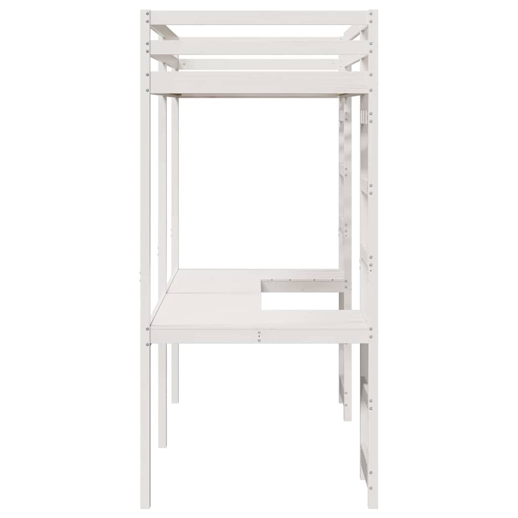 vidaXL Σκελετός κρεβατιού σοφίτας Λευκό 90 x 190 cm