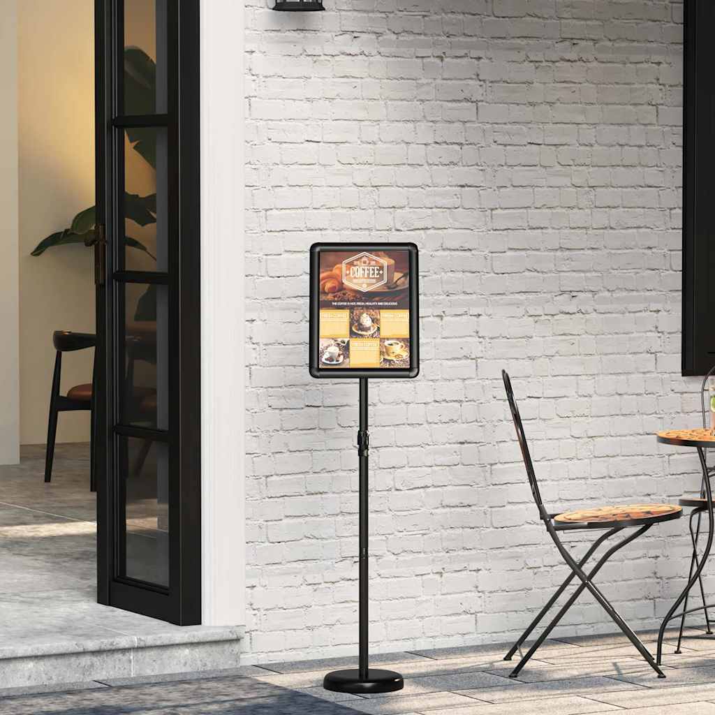 vidaXL Εκθεσιακές Οθόνες Μαύρο 30 x 25 x 128 εκ Αλουμίνιο