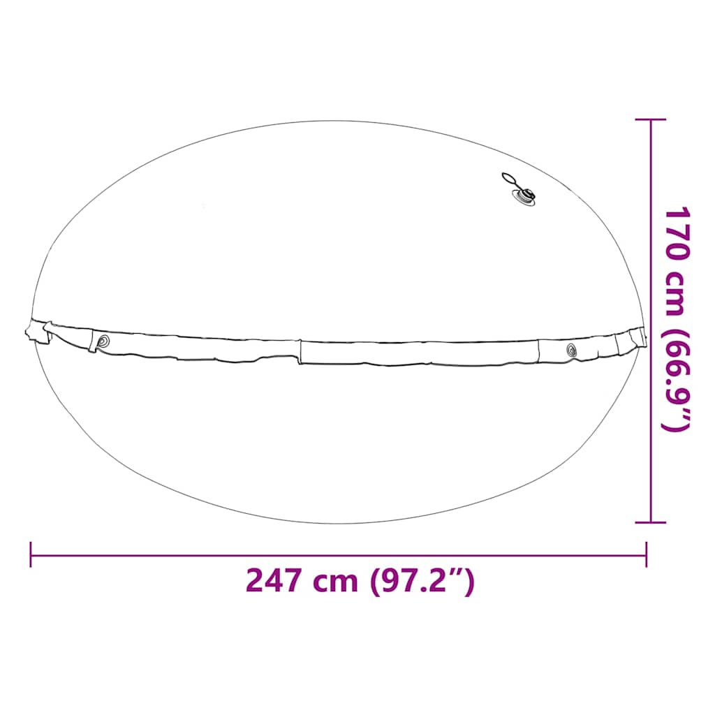 vidaXL Μαξιλάρι πισίνας για πισίνα πάνω από το έδαφος Μπλε Ø 300 cm