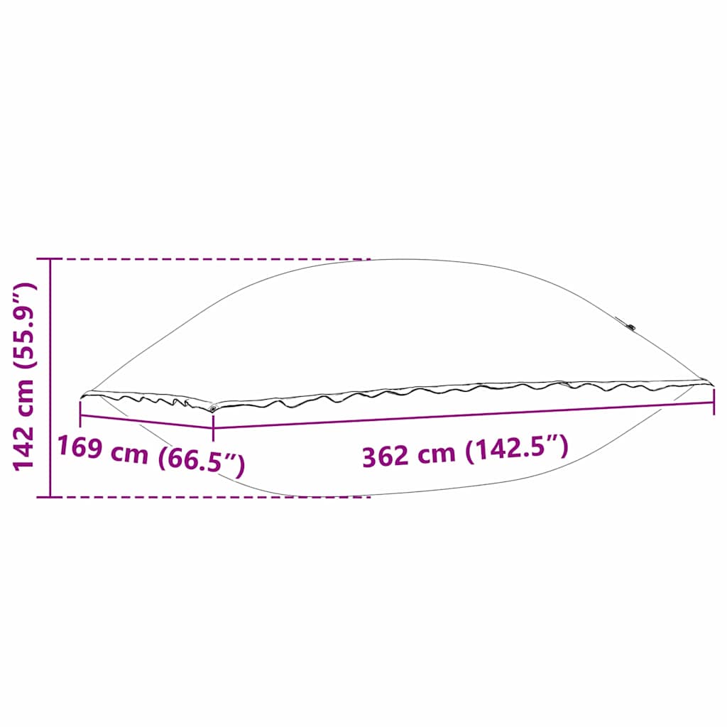 vidaXL Μαξιλάρι πισίνας Μπλε 400 x 200 x 140 εκ. PVC