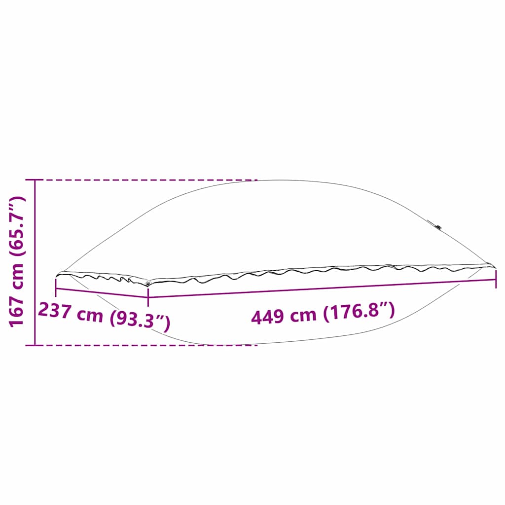 vidaXL Μαξιλάρι πισίνας Μπλε 400 x 200 x 140 εκ. PVC