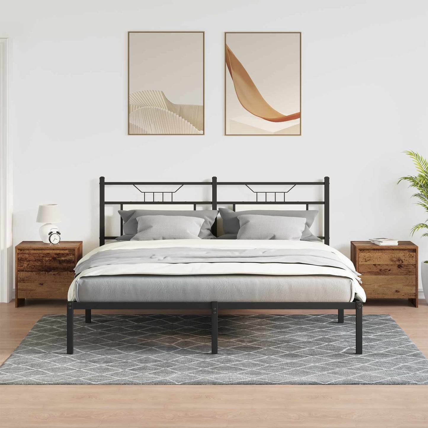 vidaXL Κομοδίνο Παλιό ξύλο 45 x 34 x 44,5 εκ Επεξεργασμένο Ξύλο