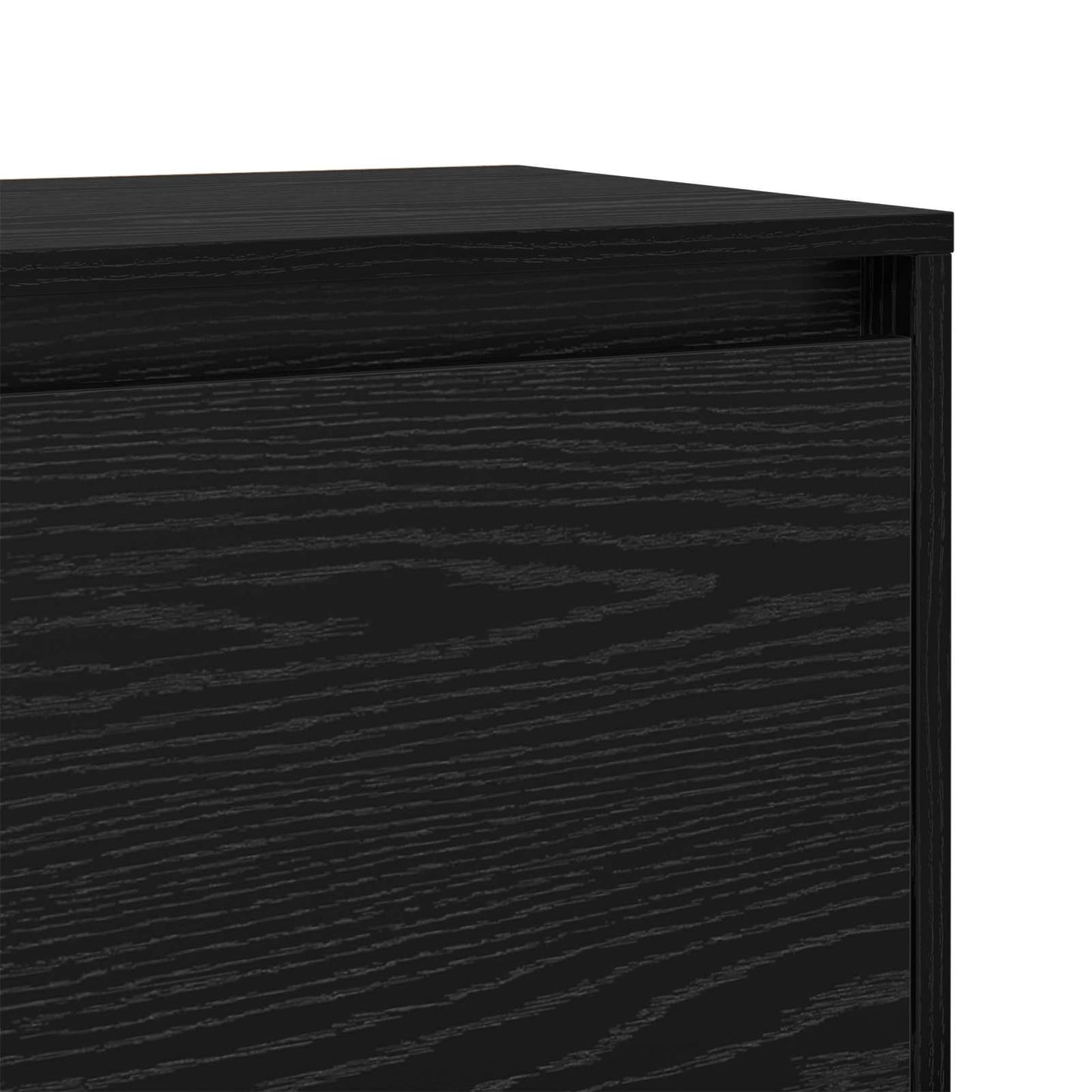vidaXL Κομοδίνο Μαύρη Οξυά 45 x 34 x 44,5 εκ Επεξεργασμένο Ξύλο