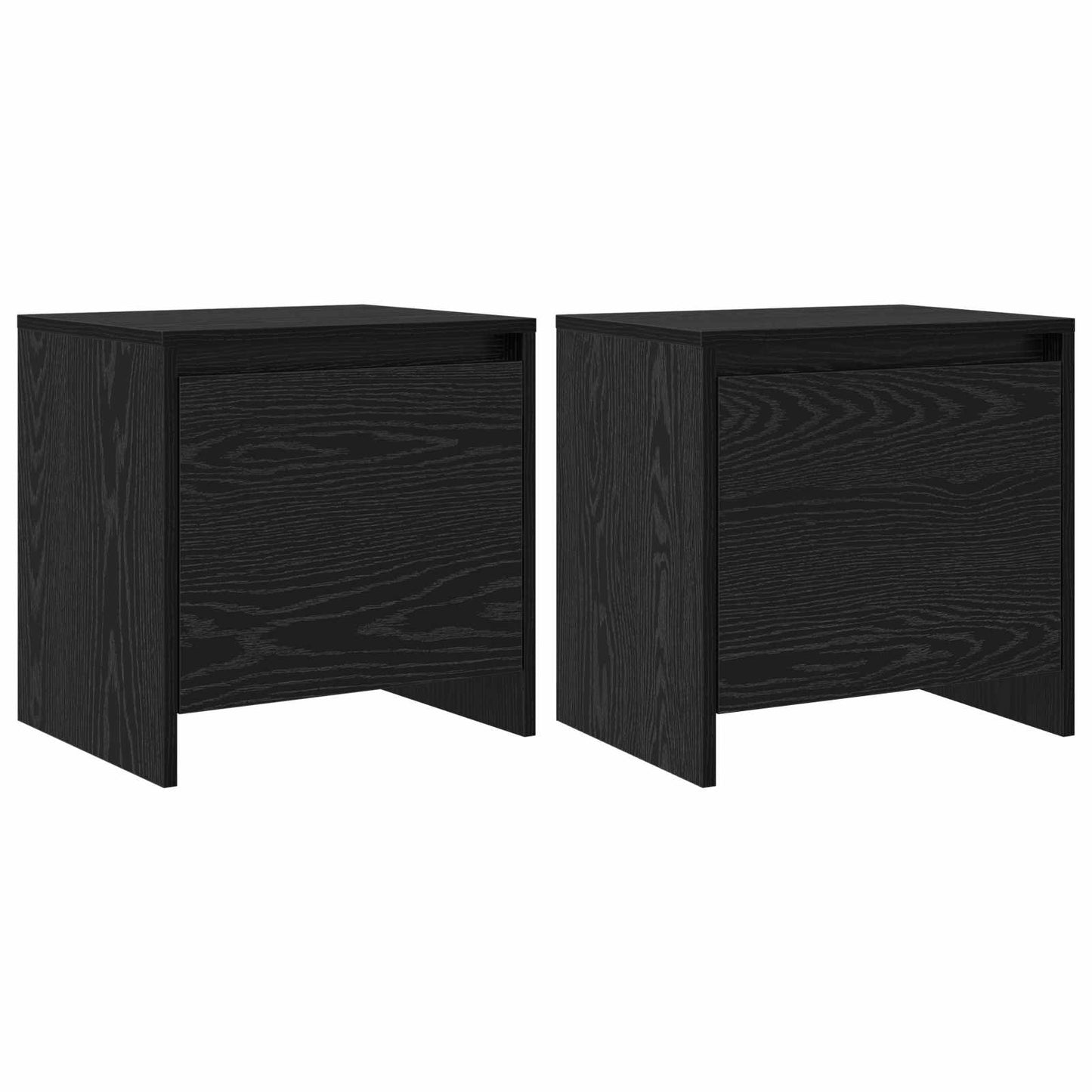 vidaXL Κομοδίνο Μαύρη Οξυά 45 x 34 x 44,5 εκ Επεξεργασμένο Ξύλο