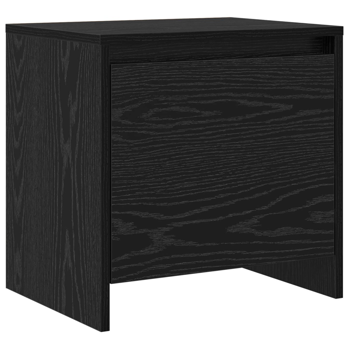 vidaXL Κομοδίνο Μαύρη Οξυά 45 x 34 x 44,5 εκ Επεξεργασμένο Ξύλο