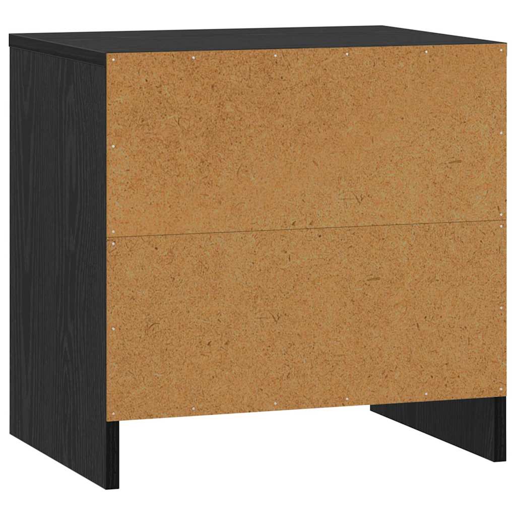 vidaXL Κομοδίνο Μαύρη Οξυά 45 x 34 x 44,5 εκ Επεξεργασμένο ξύλο