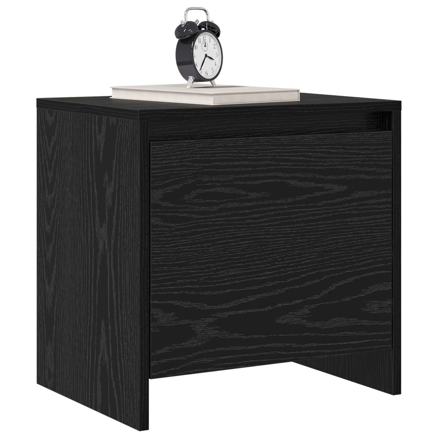 vidaXL Κομοδίνο Μαύρη Οξυά 45 x 34 x 44,5 εκ Επεξεργασμένο Ξύλο