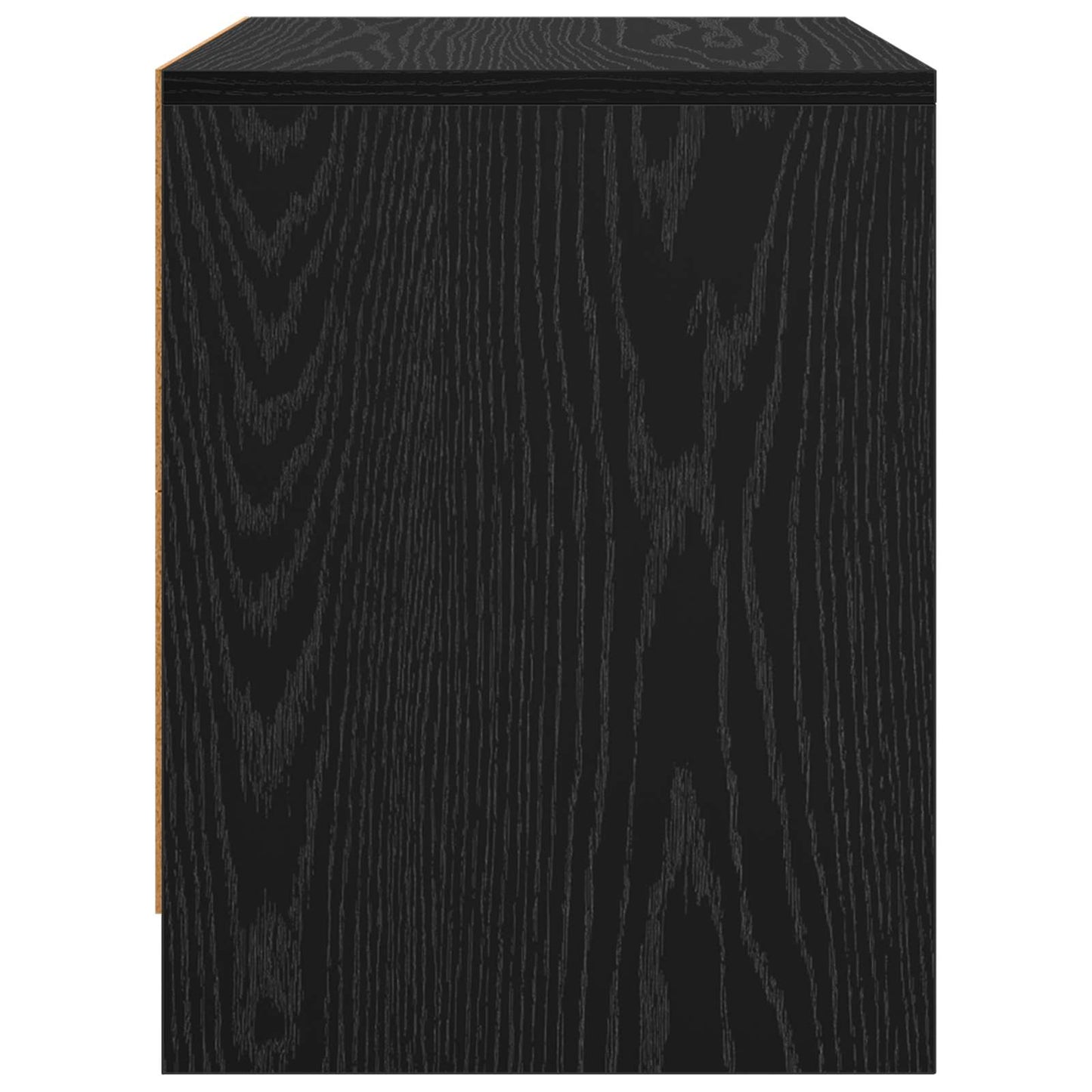 vidaXL Κομοδίνο Μαύρη Οξυά 45 x 34 x 44,5 εκ Επεξεργασμένο Ξύλο