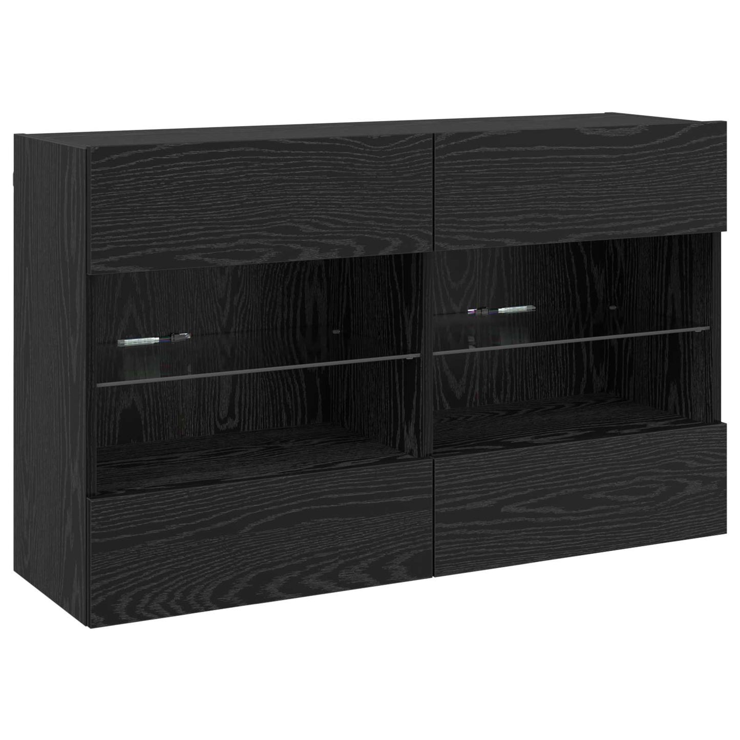 vidaXL Ντουλάπι Τηλεόρασης Τοίχου 98,5 x 30 x 60,5 εκ Μαύρη Οξυά