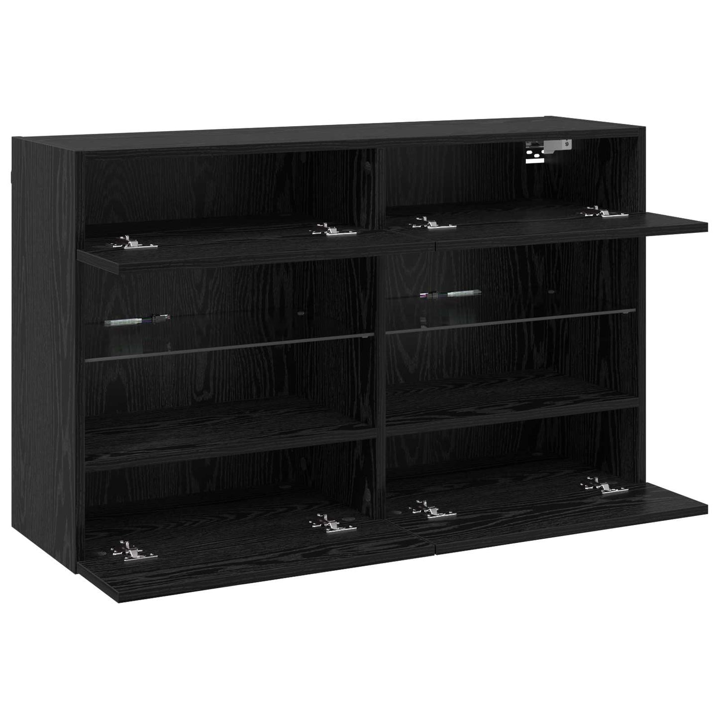 vidaXL Ντουλάπι Τηλεόρασης Τοίχου 98,5 x 30 x 60,5 εκ Μαύρη Οξυά