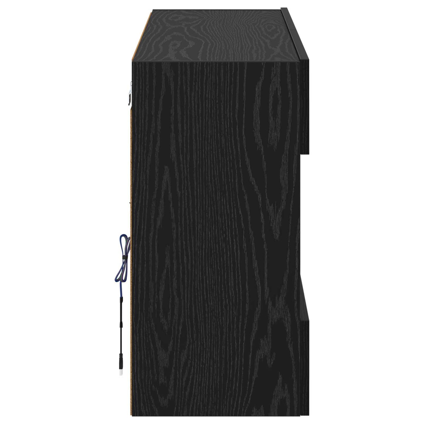 vidaXL Ντουλάπι Τηλεόρασης Τοίχου 98,5 x 30 x 60,5 εκ Μαύρη Οξυά