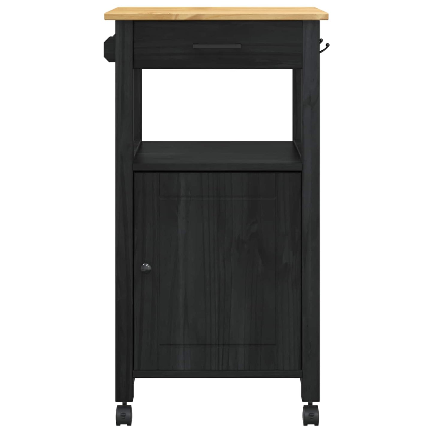 vidaXL Καρότσι Κουζίνας MONZA Μαύρο 48 x 40 x 88,5 εκ.