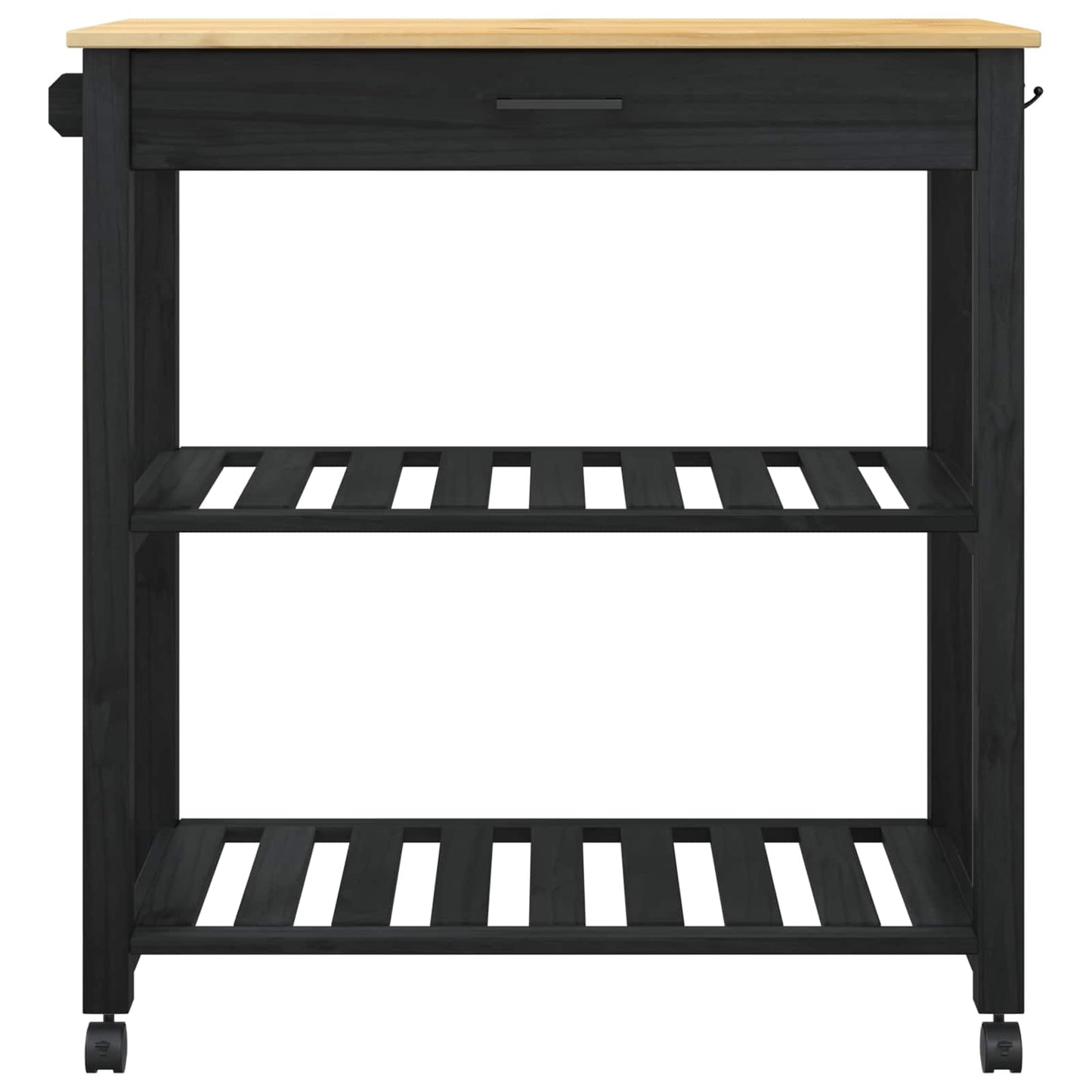 vidaXL Καρότσι Κουζίνας MONZA Μαύρο 84 x 40 x 88,5 εκ.