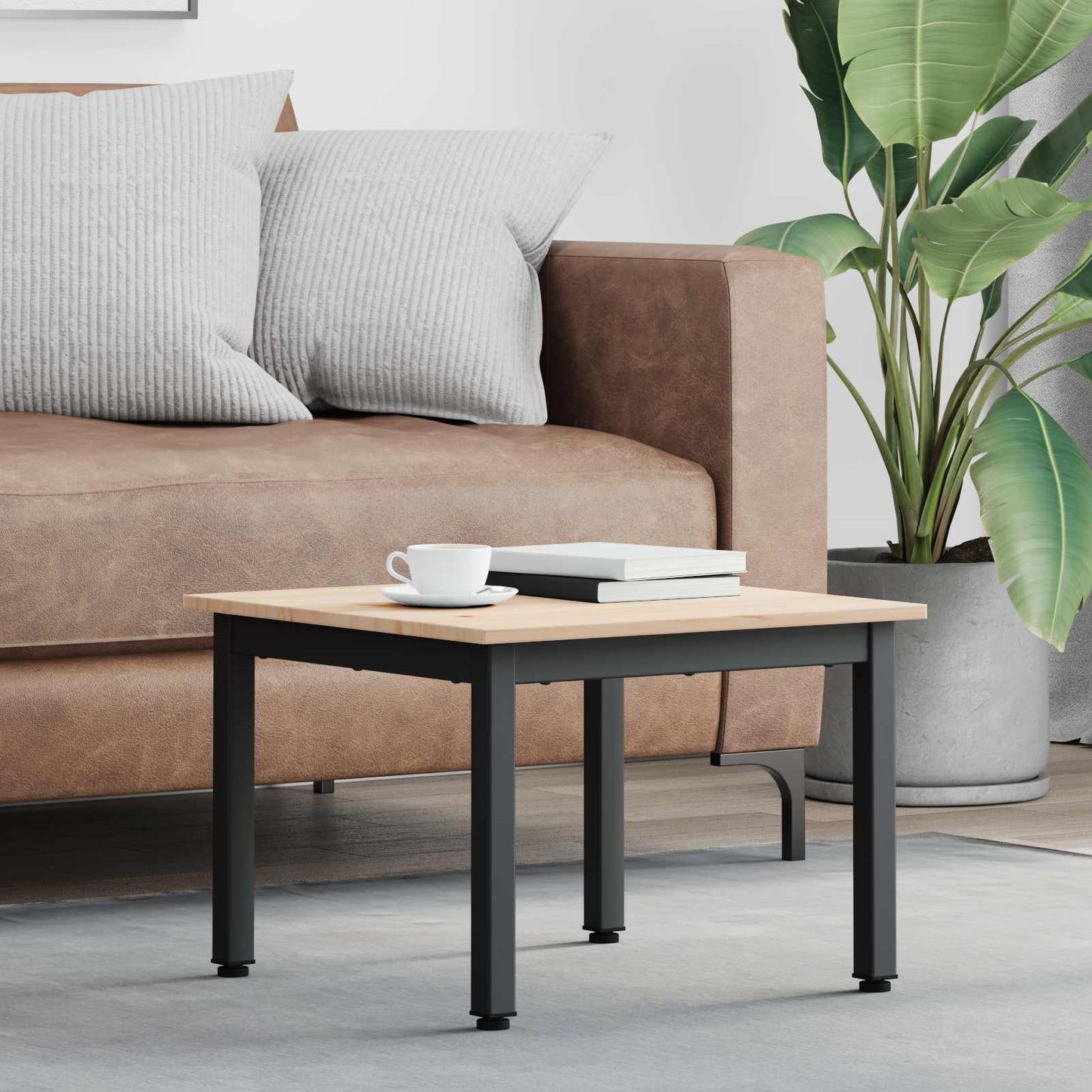 vidaXL Τραπεζάκι σαλονιού Φυσικό 50 x 50 x 36 εκ. Στερεά ξυλεία πεύκου