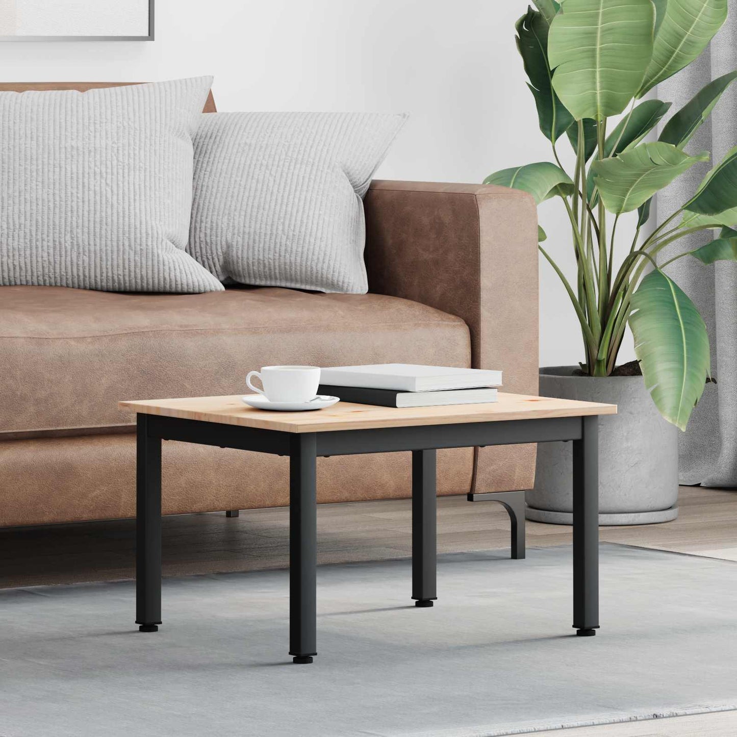 vidaXL Τραπεζάκι σαλονιού Φυσικό 60 x 50 x 36 εκ Στερεά ξυλεία πεύκου