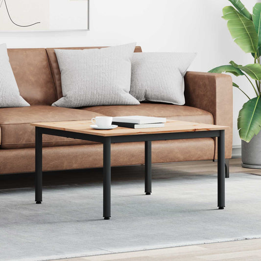 vidaXL Τραπεζάκι σαλονιού Φυσικό 80 x 80 x 45 cm Στερεά ξυλεία πεύκου