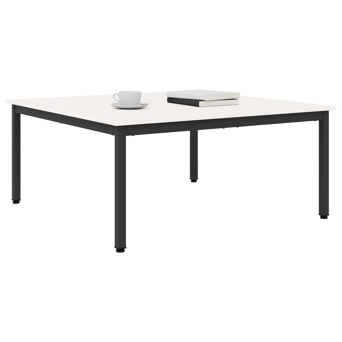 vidaXL Τραπεζάκι σαλονιού Λευκό 100 x 100 x 45 cm Στερεά ξυλεία πεύκου