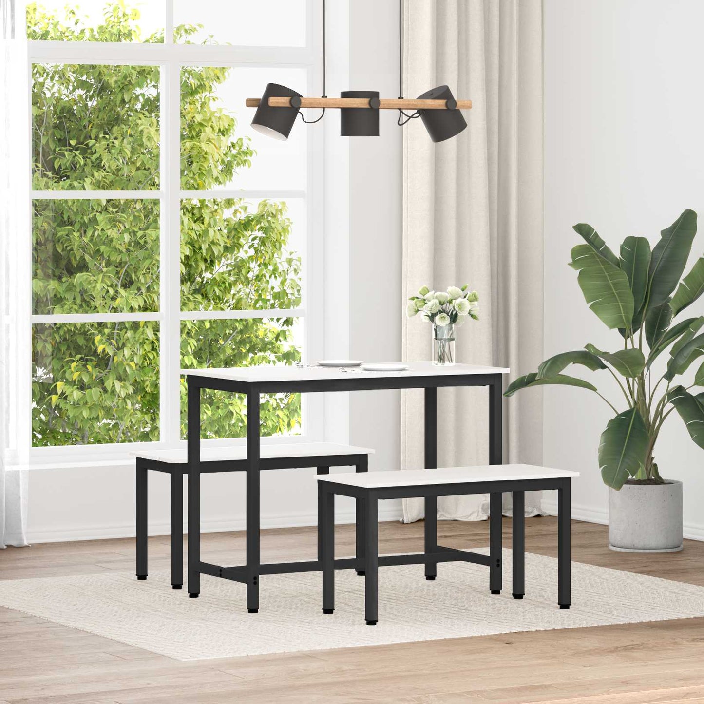 vidaXL παγκάκι Λευκό 80 x 35 x 45 cm Στερεά ξυλεία πεύκου