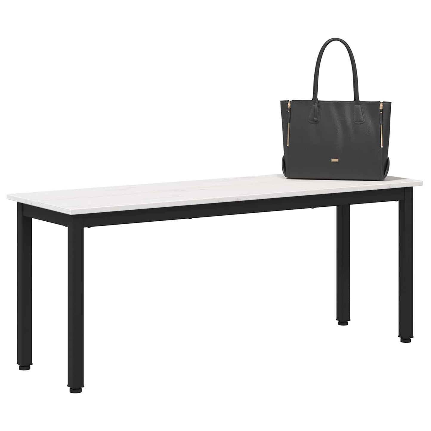 vidaXL παγκάκι Λευκό 110 x 35 x 45 cm Στερεά ξυλεία πεύκου