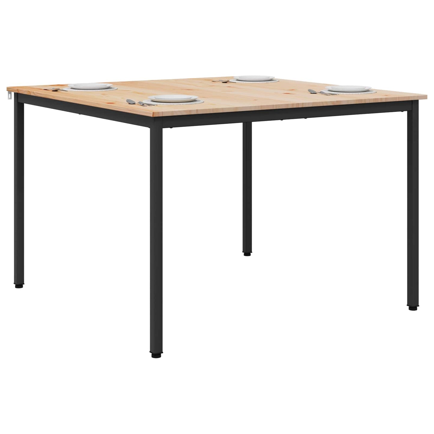 vidaXL Τραπεζαρία Φυσικό 110 x 110 x 75 cm Στερεά ξυλεία πεύκου