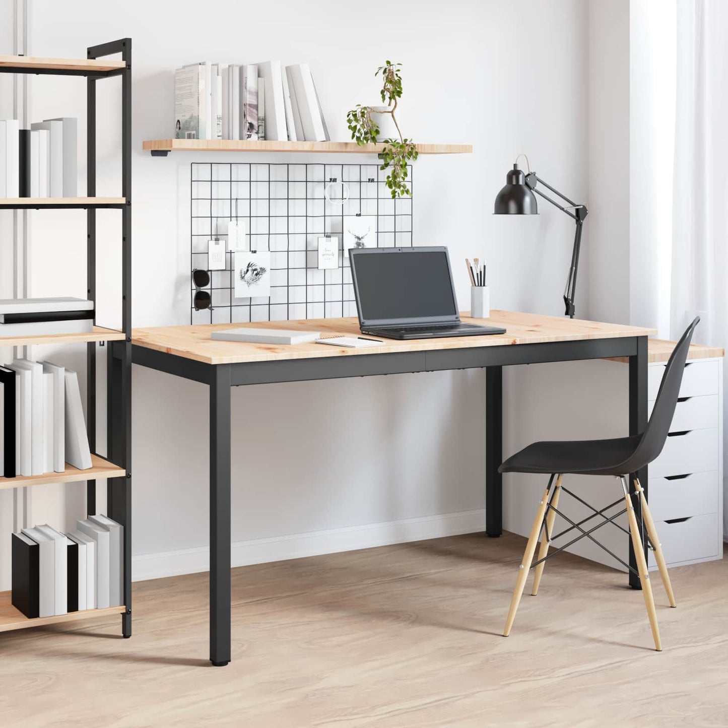 vidaXL Τραπεζαρία Φυσικό 140 x 80 x 75 cm Στερεά ξυλεία πεύκου