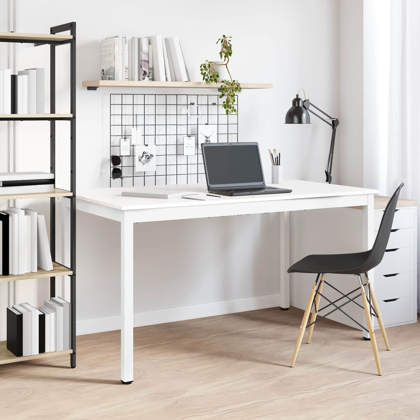 vidaXL Τραπεζαρία Λευκό 140 x 80 x 75 cm Στερεά ξυλεία πεύκου