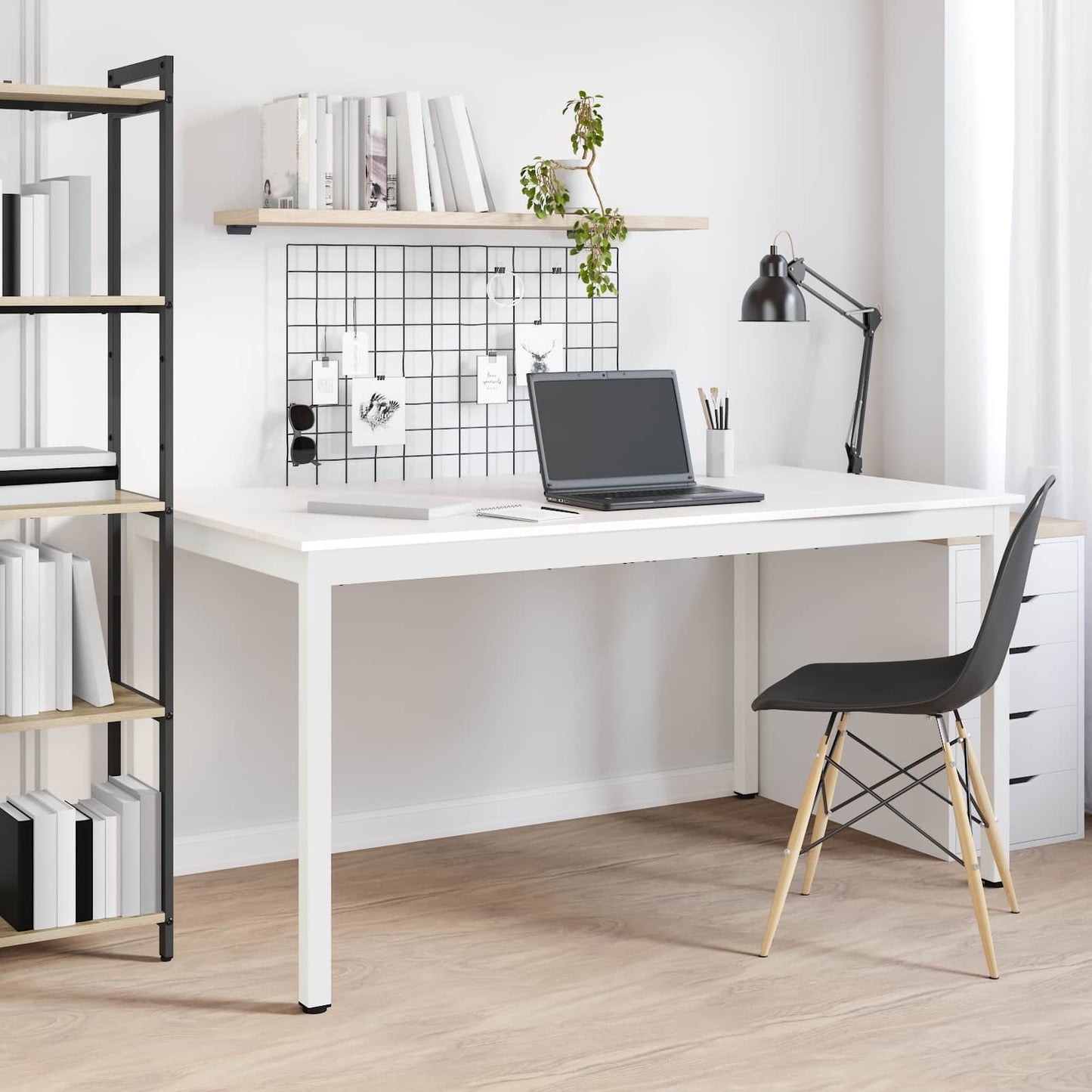 vidaXL Τραπεζαρία Λευκό 150 x 90 x 75 cm Στερεά ξυλεία πεύκου